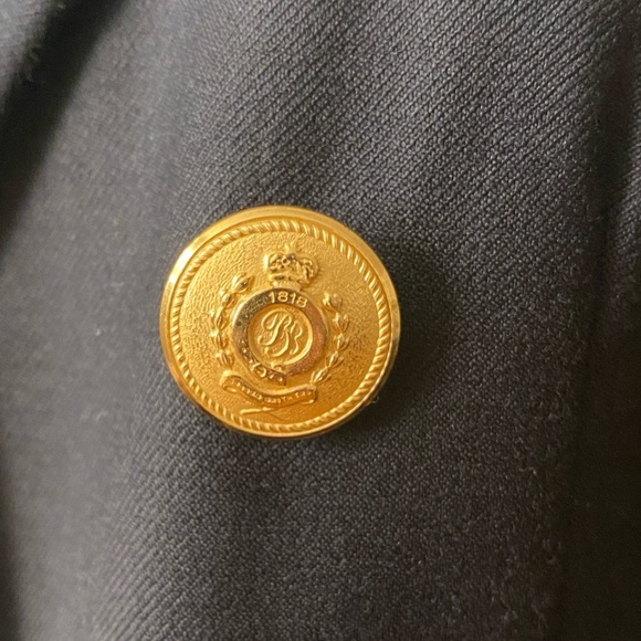 Brooks Brothers Double Breasted Navy Wool Blazer with Gold Tone Buttons - Size 4 - Picture 6 of 10